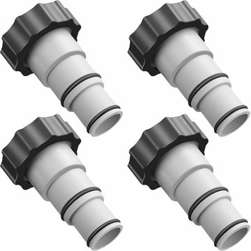 4 Pièces Adaptateur de Tuyau de Piscine, Raccord Piscine, Intex Piscine Adaptateur, Adaptateur de Tuyau de Rechange pour Pompes avec Filetage