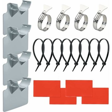 4 Supports de Tuyau de Piscine WAHAISON, pour tuyaux de 30 mm à 38 mm, Résistant aux ruptures, déchirures, crevaisons, compatible avec les piscines (Gris)