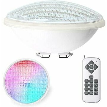 Boom 45W Lampe Piscine LED PAR56 Étanche IP68 Lampe de Piscine RGBW Submersible Lumière 12V DC/AC Spot LED Couleur avec Télécommande 7 Couleurs Réglables 15 Modes