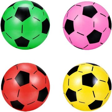 Cadeaux - 4Pcs Ballon de Football Gonflable en Plastique Enfants Ballon de Football Traditionnel Jouet Balles de Plage en Vrac Balles de Vinyle