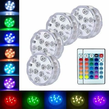 Ilovemilan - 4pcs lumières de bain à remous, lumières de piscine sous-marines led étanches avec magnétique, lumière de bain spa paresseux, 16