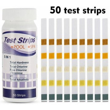 5 Dans 1 Piscine Spa Bandelettes Chlore Ph Alcalinite Eau De Durete Healthwater Piscine Bandelettes 50Pcs