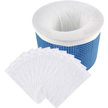 50 pièces Chaussettes Réutilisables WAHAISON, Socks Skimmer pour Piscine, Filet de Chaussettes Universel pour Filtre, Parfaits pour Filtres, Paniers et Pack de Skimmers