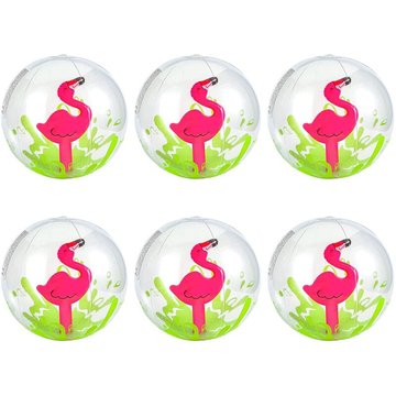 6 Pièces Ballons de Plage 3D 16 Pouces JORMFTTE Ballons de Plage Gonflables Crabe Flamant Licorne Thème Ballons de Plage Ballons de Piscine pour Piscine d'été