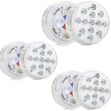 Ilovemilan - 6pcs lumières de bain à remous, lumières de piscine sous-marines à led étanches, 13 couleurs de lumière, lumières de plongée à led avec