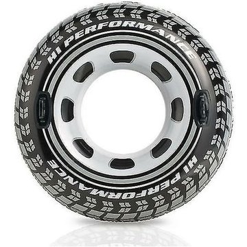 91cm Cool Black Wheel Tire Hommes Anneau de natation Adulte Gonflable Piscine Flottante Anneaux de natation d'été