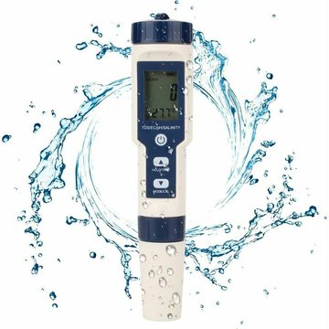 Groupm - 9909 5-en-1 haute précision 5-en-1 compteur de salinité testeur de qualité de l'eau multifonction étanche