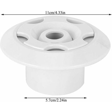 KINARITO - Accessoires de spa de piscine à jet de massage pour piscine ronde blanche rotative à 360° de 2 pouces