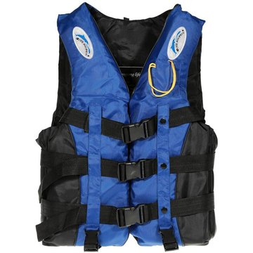 Adultes natation nautique dérive gilet gilet de sécurité avec sifflet,Bleu 2XL