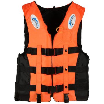Adultes natation nautique dérive gilet gilet de sécurité avec sifflet,Orange L