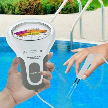 TUMALAGIA Analyseur de qualité de l'eau, testeur numérique de chlore et de pH Cl2 pour piscine, analyseur de qualité de l'eau de spa avec sonde pour piscine