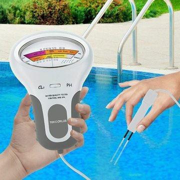 TUMALAGIA Analyseur de qualité de l'eau, testeur numérique de chlore et de pH Cl2 pour piscine, analyseur de qualité de l'eau de spa avec sonde pour piscine