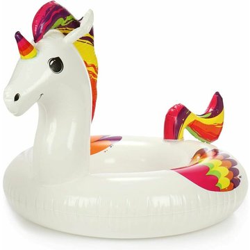 TUMALAGIA - Anneau de Bain Gonflable pour Piscine Enfants à partir de 10 Ans - Design Licorne aux Couleurs de l'arc-en-Ciel, pour la Plage