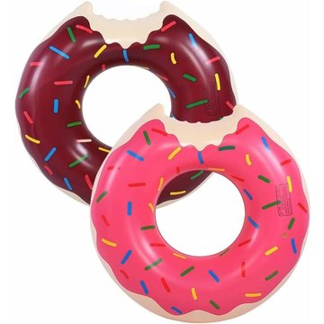 Fuhuidatrading - Anneau de Natation, 2 Pcs Bouée Donuts Enfant Matelas Pneumatique Beignet Anneaux de Natation 80cm Anneau de Bain Gonflable Anneau