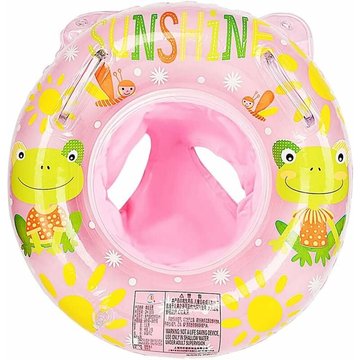 Anneau de natation bébé enfants assis anneau bébé couché anneau 0--3-6 ans bouée de sauvetage enfant rose