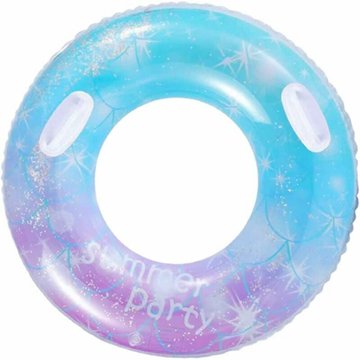 Anneau de natation clignotant ciel étoilé HANBING Tube de natation gonflable pour piscine d'été avec buse clignotante étanche Bouées de natation pour adultes et piscine