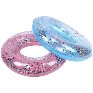 Anneau de natation coloré Glitter 60-90 Enfants Adultes Anneaux de natation gonflables pour filles Piscine Plage Sea Water Sports Accessoire
