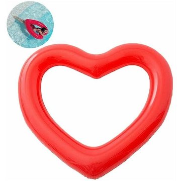 Anneau de Natation en Forme de Coeur TUMALAGIA Amour Gonflable Flottant Bouée de Sauvetage Anneaux de Bain Piscine Jouets en Forme de Coeur