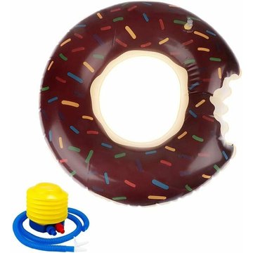 TUMALAGIA - Anneau de natation gonflable en forme de beignet pour piscine, bouée anneau flottant coussin d'air grand jouet (une fois gonflé) Diamètre extérieur :