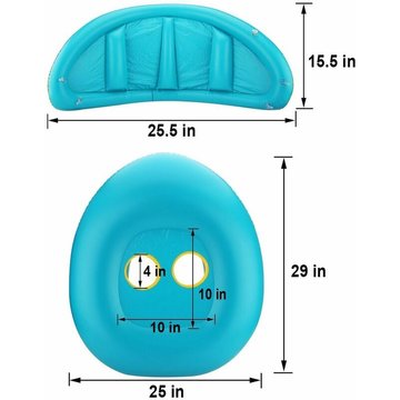 Anneau de natation gonflable SONIATKIA pour flotteur de piscine pour bébé avec pare-soleil, pompe de gonflage et sac de transport étanche