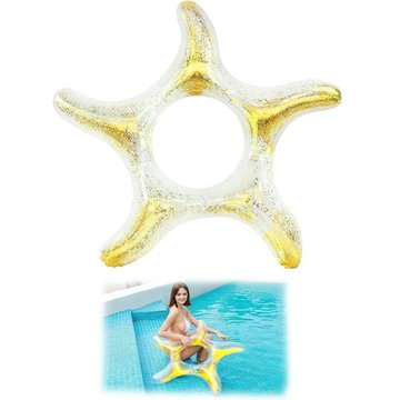 Anneau de Natation Gonflable XINUY, Bouée Gonflable Brillante, Bouée Ronde, Anneau de Natation Étincelant, Bouée Piscine Adulte, Rond, Pentacle