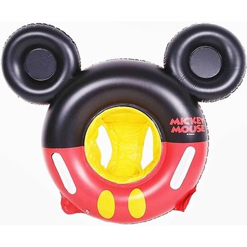 Anneau de Natation Mickey Noir WAHAISON pour Piscine - Jouet Bébé Équipement de Natation Gonflable pour Enfants Adapté aux Bébés