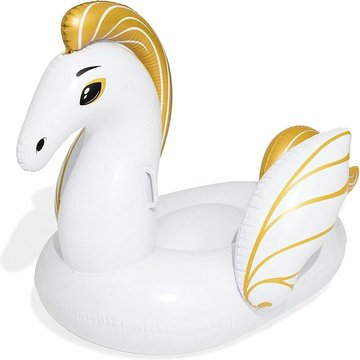 TUMALAGIA - Anneau de natation montable Bouée chevauchable pour piscine 159 x 109 cm