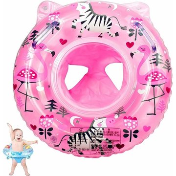 Anneau de Natation Motif Zèbre Rose WAHAISON - Anneau de Natation bébé Piscine - Équipement de Natation Gonflable Adapté aux Bébés de 6 Mois à 3 Ans