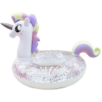 Guazhunifr - Anneau de Natation à Paillettes Licorne pvc Piscine Plage et Gonflable Aide à la Natation