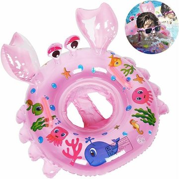 Tantue - Anneau de Natation pour bébé, Bouee pour Bebe, Crabe Bébé Siège Piscine, Bouée Bébé, Piscine Bouée Gonflable, Bébé Jouets de Piscine Cadeau,