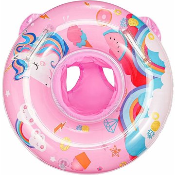 Anneau de natation WAHAISON pour enfants de dessin animé – Bouée gonflable pour piscine pour bébé – Bouée de natation gonflable pour bébé 60 avec poignée (boucle)