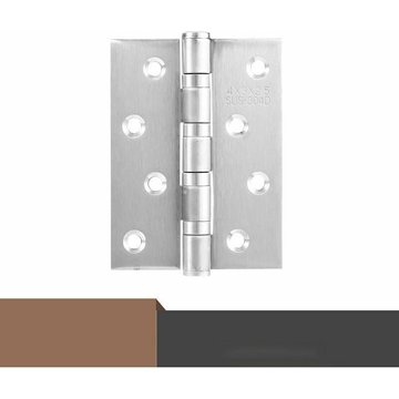 TUMALAGIA 1 paire de charnières de porte à roulement à billes pour piscine, chromées (432.5 couleur acier (boîte de 2 pièces avec vis d'assemblage))