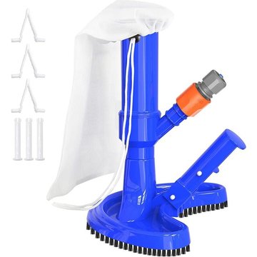Briday - Aspirateur de piscine avec brosse et sac - Kit de nettoyage pour piscine - Pour piscine hors sol, spa et fontaine - Aspirateur sous vide