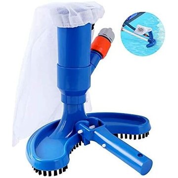 Aspirateur Piscine Mini à Jet avec Tête d'aspiration à Nettoyage Rapide Portable avec Brosse et Raccord De Tuyau (Tuyau Non Inclus), Aspirateur