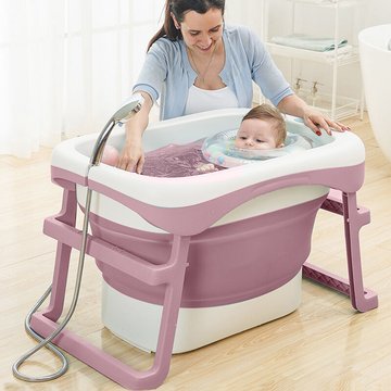 Benobby Kids - Baignoire bébé pliante Baignoire de voyage portable Baignoire de lavage Baignoire multifonctionnelle (violet)