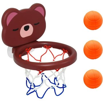 Bain Jouet Enfant TUMALAGIA Ensemble de Basket-Ball Piscine avec Panier et Ballons Mignon Baignoire Playset pour