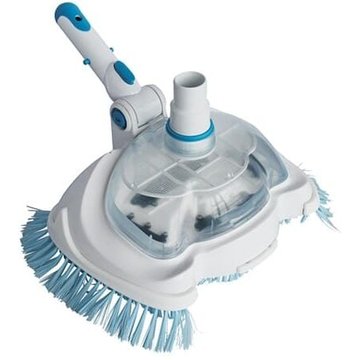 Edg Balai Ovale Aspirant Avec Préfiltre Intégré Pour Piscine - Brosses Latérales - Poignée Orientable 3 Positions 0° 45° 90° Aqualux International