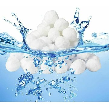 TUMALAGIA Balles Filtrantes, 700G Boules de Filtre de Piscine, Peut Remplacer 25 Kg Sable Filtrant Sable de Quartz, Convient à Divers Systèmes de Filtration de Piscine