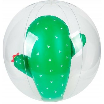 Ballon Gonflable AIRMYFUN ø41 cm pour Piscine & Plage, Accessoire d'Eau - Design Cactus - Vert