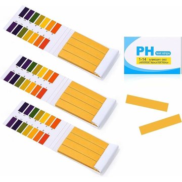 Bandelette pH Seenlin, 240 Bandelettes de Test de valeur pH, plage de mesure 1-14, papier de test tournesol pour la aquariums, salive, eau, piscine, Test de sol (3x pack)