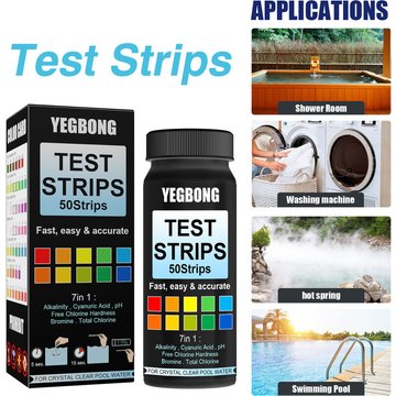 XINUY - Bandelettes de test de pH 0 à 14 pour l'eau, les liquides et piscine. Bandes pH Eau Potable, Kombucha, Piscine, Hottub, Savon, Urine et Salive 50pcs