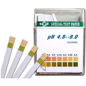 Bandelettes de test de pH 100 pièces, papier de test tournesol, plage de mesure 4,5-9, papier indicateur universel, test d'acidité pour aquariums,