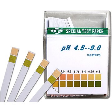 Boom - Bandelettes de test de pH pour piscine, 100 pièces, papier de test tournesol, plage de mesure 4,5-9, papier indicateur universel, test d'acidité pour