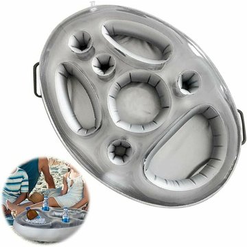 Bar de Piscine Flottant, 8 Trous Bar Flottant Piscine, Plateau Gonflable Bar Flottant, Bar Flottant Spa, Portable