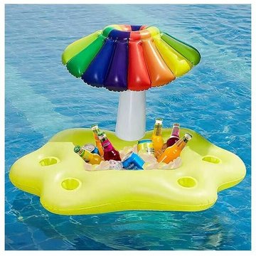 Bar Flottant TUMALAGIA Pour Piscine, Bouée Piscine Adulte, Bar Gonflable Piscine, Bouée Bar, 95x55x65cm
