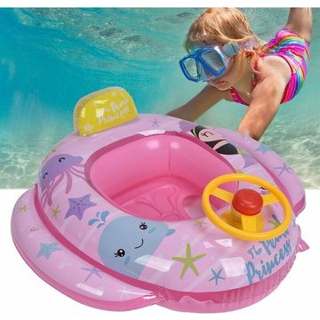 Bateau de Flotteur pour Bébé, Flotteur de Natation pour Bébé Gonflable en pvc avec Anneau de Bain à Volant, Adapté aux Enfants de 1 à 6 Ans