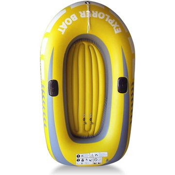 Bateau De Peche Gonflable Pour 1 Adulte Et 1 Enfant, Canoe-Kayak, Taille l, Jaune