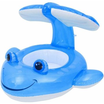 TUMALAGIA - Bébé Bouée Gonflable avec Siège, Anneau de Natation avec Auvent pour Bébé, Flotteur Anti-Soleil, Protection Bague de Natation Flottante pour Piscine