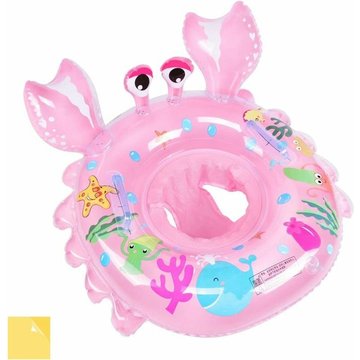 TUMALAGIA Bébé Siège de Piscine avec kit de Patch, Anneau de Natation Enfant, Bague de Natation Flottante, Bouée Siège Gonflable pour Bébé Rose