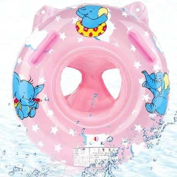 Bébé Siège De Piscine Bouee, Rose Cartoon Eléphants Anneaux de Natation Gonflable Bouee Bebe Piscine pour 6-36Mois Jouets de Piscine Cadeau